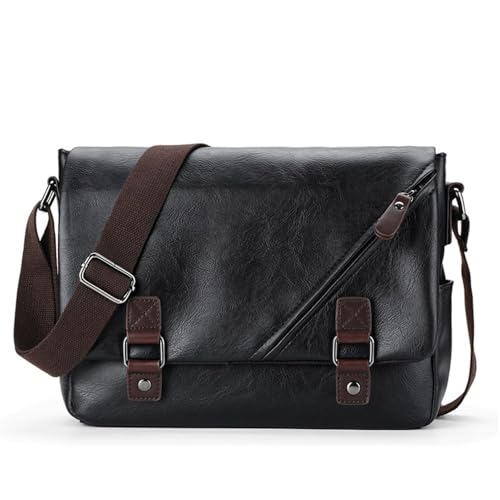Bolso de hombro para hombre en cuero casual para un viaje cómodo