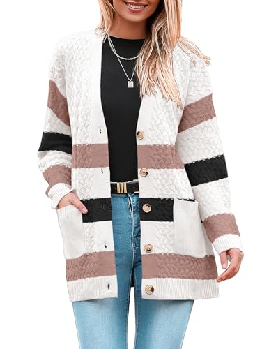 Image of Zeagoo Cardigan Sweaters for Women Long Sleeve Fall Clothes Button Down Top