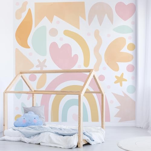 Papier peint panoramique bleu pour imaginer une chambre enfant poétique - 3