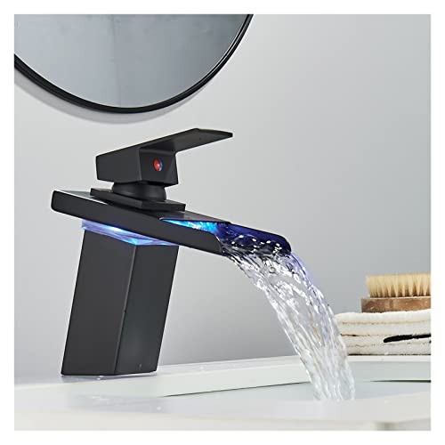Mitigeur de bassin cascade LED or luxe pour vasque - 5