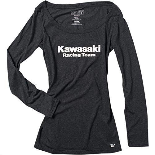 Factory Effex Women's Kawasaki Racing Long Sleeve Shirt (Black, Medium)