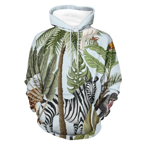 Hoodie cheval singe léopard parfait pour vos sorties décontractées en ville