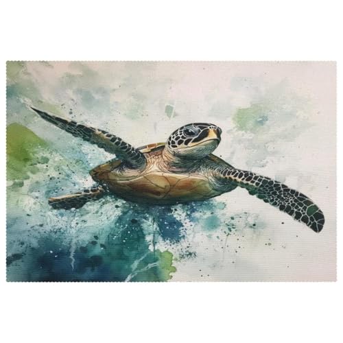 Sets de table tortue de mer antidérapants pour éviter les rayures et taches