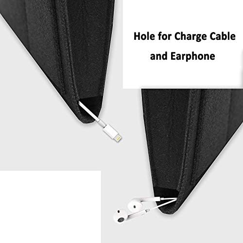 Bedside Felt Storage Bag, RIJAO Bedside Storage Pocket with Pockets Felt Bed Head Hanging Storage Bag for Phone Tablets Remotes Glasses Pen and More (BLACK)