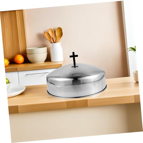 Couvercle acier inoxydable plateau de communion accessoire rond religieux portable
