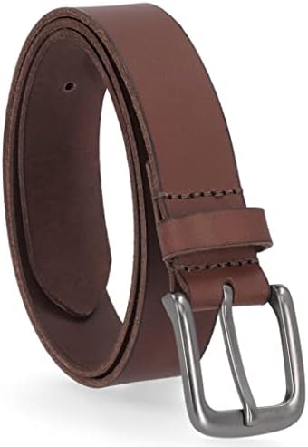 Timberland Boys' Big Leather Belt for Kids, Brown/Classic, Medium