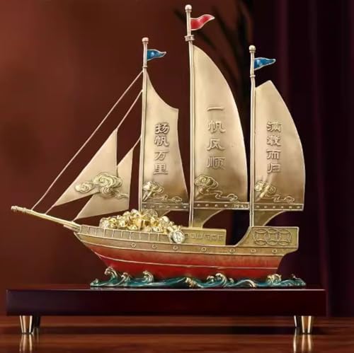 Bateau en cuivre massif RLKHXBS pour décoration de table