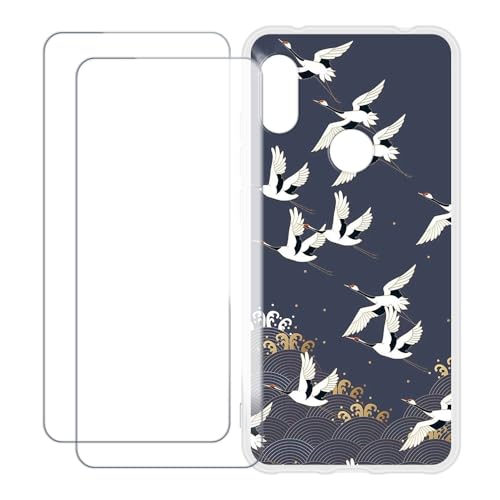 UOGNADGD Xiaomi Redmi Note 6 Pro �Ƃ̌݊������� �J�X�^���J���t���P�[�X�{�����K���X�ی�t�B����2���t�� ? �Ռ��z�������h�~ (����)