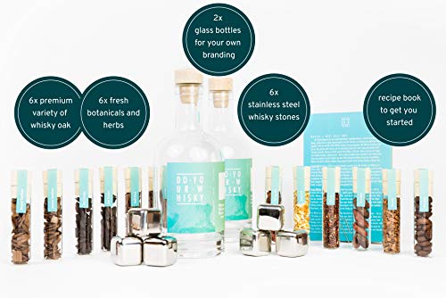 Do Your Whisky - whisky zelf maken cadeauset - hoogwaardige kruiden in mooie kruidenflessen - 6 roestvrij stalen… - Afbeelding 5