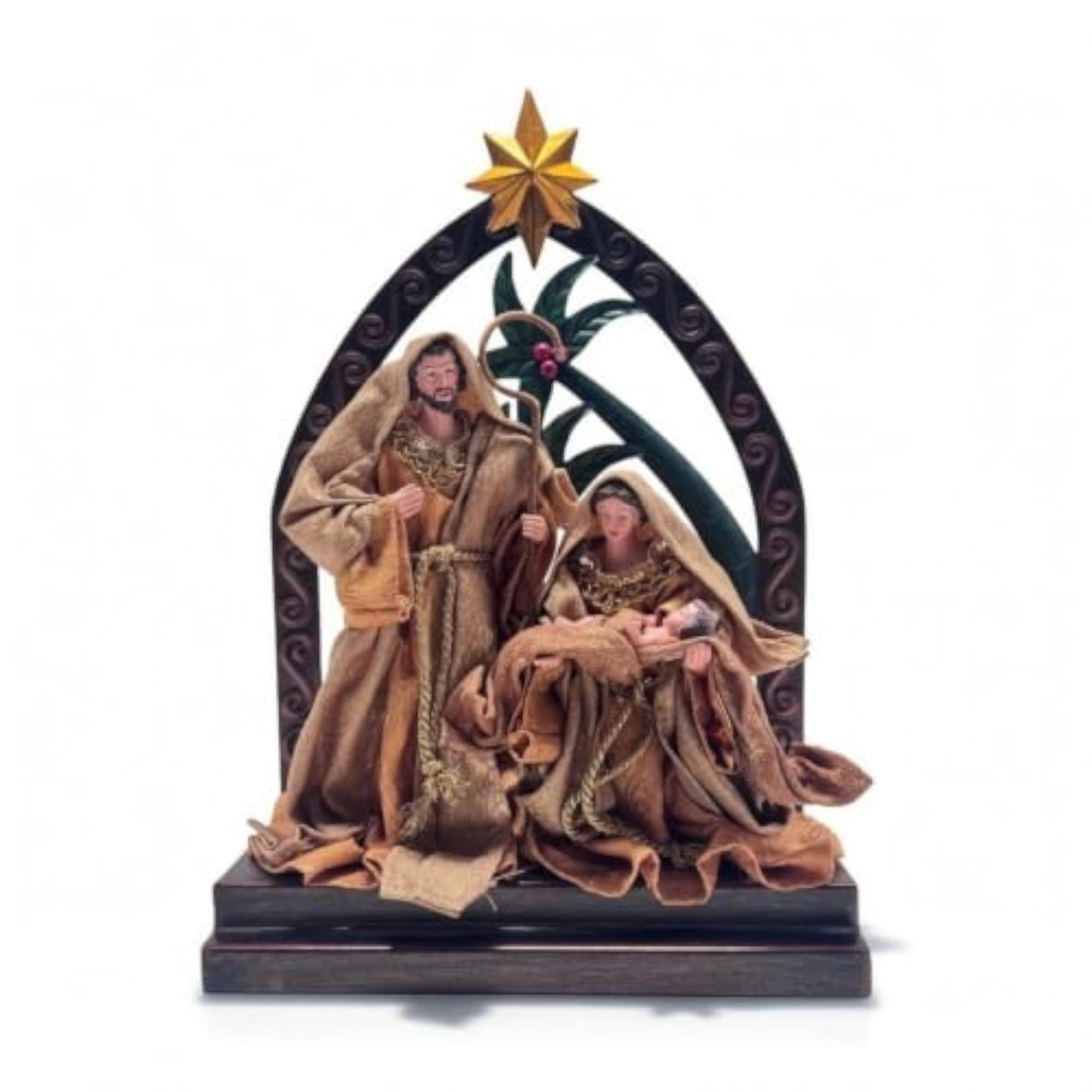 Freestanding Tabletop Figurine with Arch Artisanal-Style Decorative Figurine