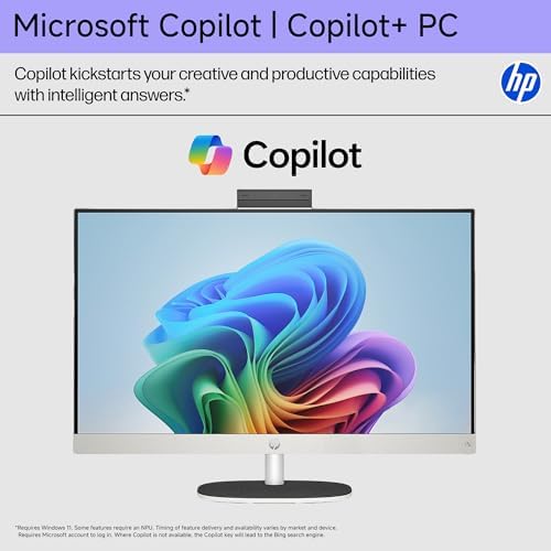 HP 27" All-in-One FHD Touchscreen Desktop Computer, AMD Ryzen AI 7 350(8-Core), 32 GB DDR5-5600 MT/s, 2 TB SSD, AMD Radeon 860M, Wi-Fi6, BT5.4, Copilot+ PC, Windows 11 Pro, w/RECOLX AI Voice Recorder - 2