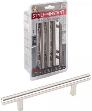 10 Pack Commercial Elements 154SS Naples Collection 96mm Center to Center Bar Cabinet Handle Pull