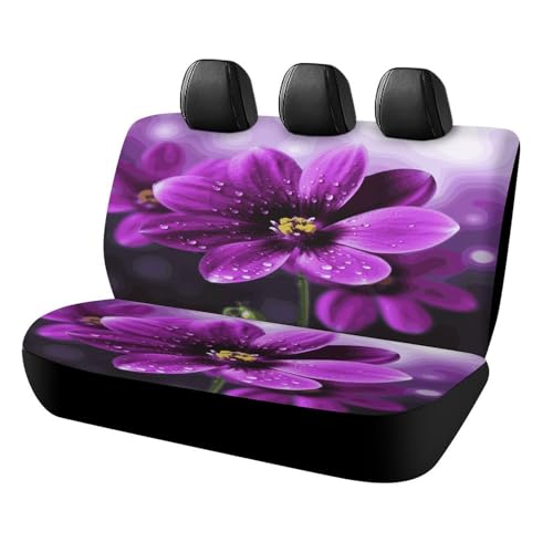 Funda para asiento trasero de coche que evita arañazos con poliéster floral elástico