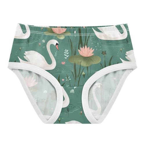 Wusikd Cute Swans Girls' Underwear Cotton Girls Briefs Soft Toddler Underwear 2T