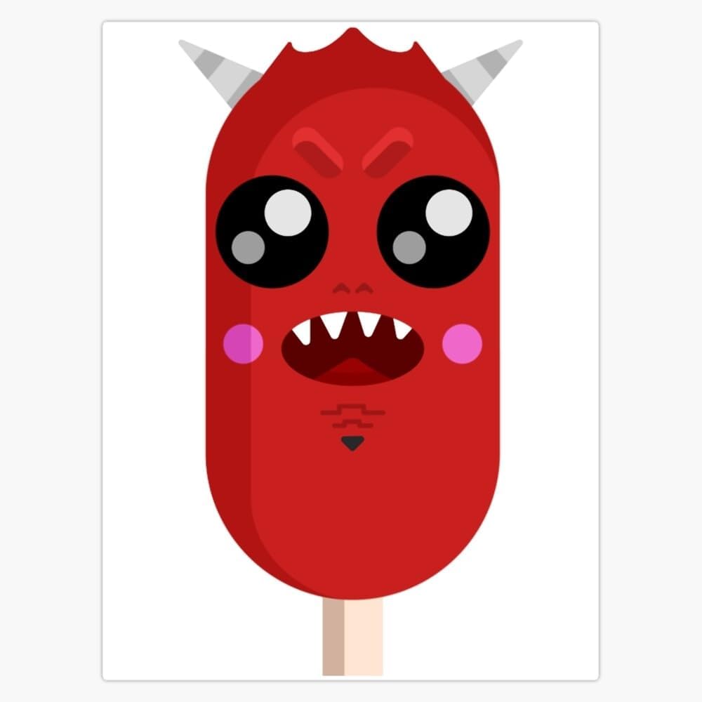 Devil Ice Cream Sticker Decal Laptop Car Window Vinyl 5"