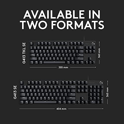 Logitech G413 SE Full-Size Mechanical Gaming Keyboard - Black - 5
