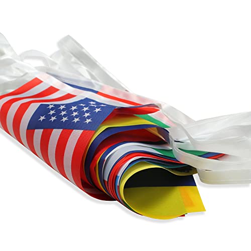 Latin America 21 Countries Flag Banner String Spanish Language Speaking Assorted Latino Hangings Flags Pennant,For National International Classroom School Sports Bars Party Festival Decorations(30 Ft 21 Flags) #TOP3