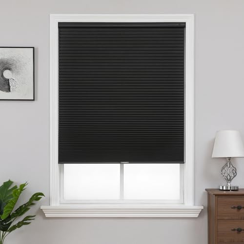 Joydeco No Tools No Drill Window Blinds for Indoor Windows, Blackout Shades Cellular Shades Cordless, No Drill Blinds for Windows, Window Shades for H