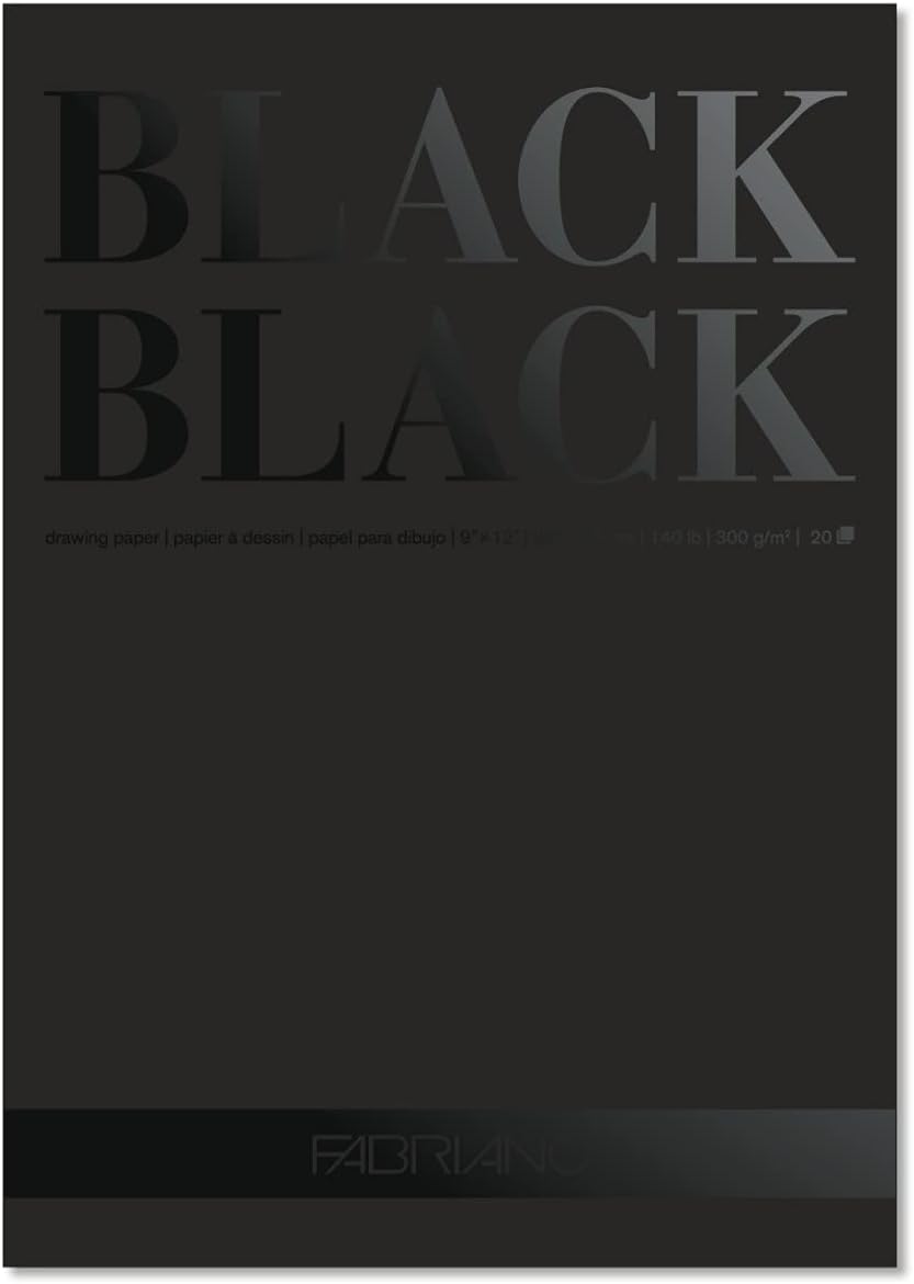 Fabriano Black Pad, 9" x 12"