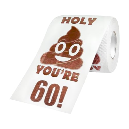 Thyonta Funny Toilet Paper - 60th Birthday Party Tissue Paper | Gag Toilet Paper Roll 50th Birthday Gift for Party Favor Fillers, Pranks and More