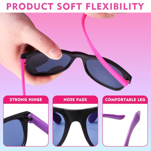 80 Pack 16 Colors Neon Party Sunglasses Bulk, 80's Style Sun Glasses for Adults and Kids, Party Favors for Summer Pool Party Supplies, Carnival, Beach, Classroom Prize, Birthday, Goody Bag Stuffers3