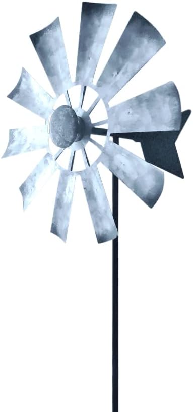 Amazon.com: QMCAHCE Retro Garden Wind Spinner, Dual Direction 360 ...