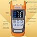 BAOSHLA A-330U UPC Interface Fiber Optic PON Optical Power Meter 1310nm 1490nm 1550nm Handheld PON Optical Power Network Detection Online Cable Tester with SC/UPC FC/UPC adapters and LED Lighting