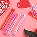CCINEE 40pcs Birthday Party Bubble Wands for Kids, Mini Bubbles Pink Party Favors Serving Bulk Heart Bubble Wands Spring Outing Toys Gifts Exchange Kids School Rewards Bubble Sticks