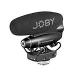 JOBY Wavo PRO Microfono Direzionale Professionale On-Camera Shotgun, Riduzione Attiva Rumore Incorporata e Rycote Shock Mount, Microfoni Dinamici, Microfono Professionale, Mirrorless, Youtuber