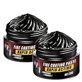 DNOXHTS Premium Tire Coating & Trim Restorer Bring Back the Original Deep Black Shine to Rubber and Plastic,Car Detailing Kit Tires Shines Applicator Shiny Stuff(50ml,2pcs)