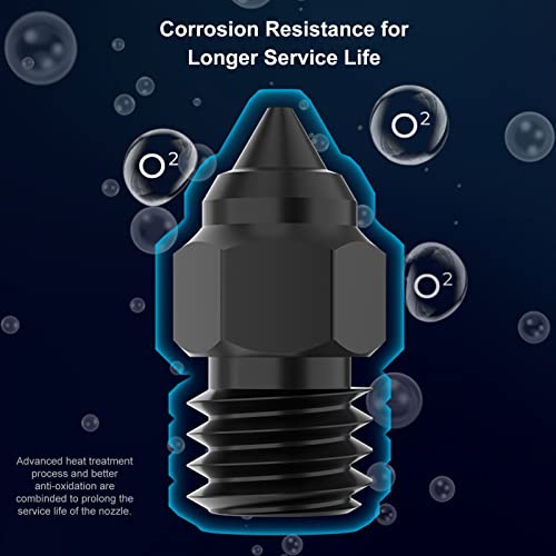 Enomaker High End Hardened Steel Nozzle Mk8 0.4Mm 450℃ Harden Extruder Tips With High Thermal Conductivity For Creality Ender 3/Pro/V2/Max,Ender 5/Pro/Plus,Ender 6,Cr-10S/S4/S5 3D Printers #TOP3