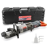 CENTALL Electric Hydraulic Rebar Bender 1150 W Hydraulic Rebar Bending Machine 7/8 Inch #7 10-22mm Rebar within 2.5-3 s Easy Bending Rebar Steel Bar HRB-22 (Grey + Orange)
