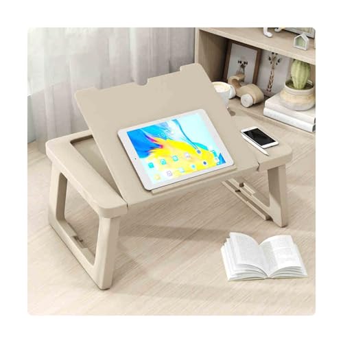 YPIOUREN Cama Mesa Plegable，Bandeja Para Cama Reclinable，Mesa Plegable Para Ordenador，Mesa Ordenador PortáTil MultifuncióN，Patas De Mesa Reforzadas, Sin Sacudidas, Estables Y Duraderas(Coffee,Upgraded