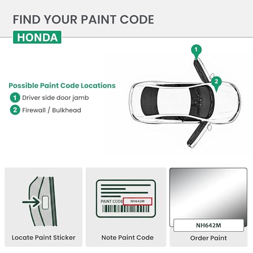 Image of Pick Your Color for Honda Automotive Touch Up Paint and Clearcoat (NH-642M Storm Silver Metallic)