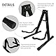 OcioDual Gitarrenständer akustikgitarre A Rahmen Faltbar Universal Bass Guitar Stand für Electric Guitar e-Gitarre Akustik Gitarre Klassische Banjo Gitarren Ukulele Ständer Gitarrenständer Holz
