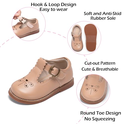 Image of PHIRAMIN Toddler Girl Mary Jane Dress Shoes-Little Girl School Uniform Shoes for Wedding Party