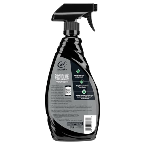 Turtle Wax Hybrid Solutions Graphene Acrylic Tire Shine Spray Coating, Long-Lasting Rich Black Shine, No-Sling, Water-Resistant Tire Dressing with UV and Dirt Repellent Protection, 23oz (Pack of 1) - Thumbnail 7