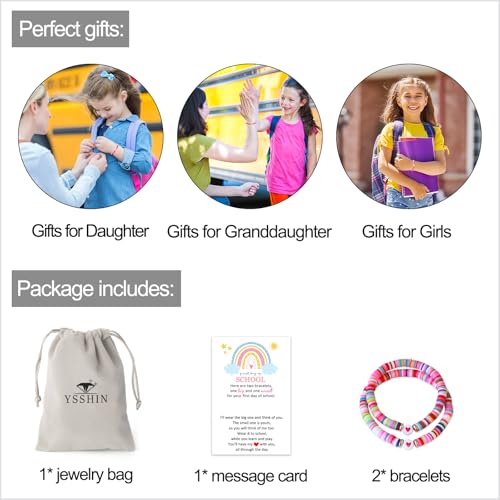 Image of First Day of Kindergarten /School Bracelet Gift, Back to School Bracelet Mommy and Me