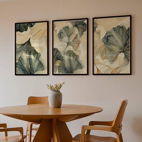 Image of NoWorries Modern Portrait Art & London Floral Wall Frames Paintings | Chelsea & Covent Garden Botanical 300 GSM Premium Prints | Stylish Home Decor for Living Room, Office & Bedroom | Synthetic Wooden Wall Art Frames (Set of-3) (BLACK, ART-12, 10X13INCHES)