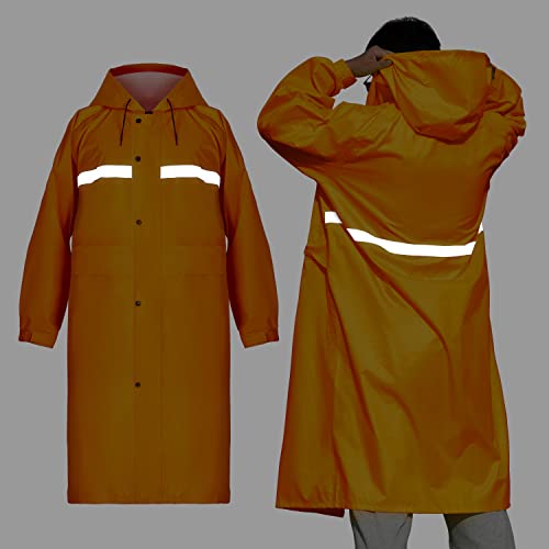 Image of Coralrain Long Hooded Raincoat Safety Waterproof Emergency Rain Jacket Poncho for Men Women Adults