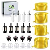 partszen 4 Sizes 4 Feet Fuel Line Hose for Zama Stihl Homelite Poulan Craftsman Husqvarna String Trimmer Chainsaw Blower Small Engine with Fuel Filters,Snap in Primer Bulb,Primer