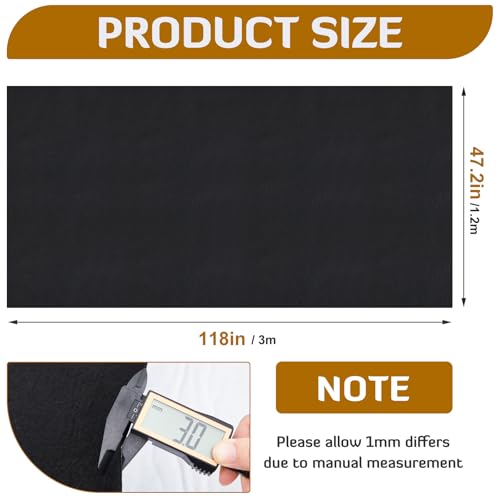Nuanchu 38.4 sq ft 47.2 x 118 in Black Underfelt Carpet with Adhesive Back for Speaker Sub Box, Underfelt Carpet for RV, Boat, Marine, Auto, Truck, Car Trunk, Door Liner, Desk by Nuanchu - Image 2