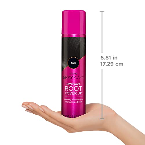 Everpro Gray Away Instant Root Cover Up Spray 2.5Oz - Black #TOP5