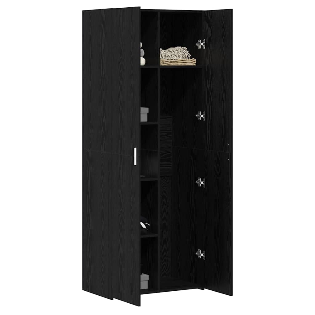 Générique Haut Armoire Chêne Noir 70 x 42.5 x 185 cm Bois d'ingénierie,Meubles, Armoires & Meubles de Rangement, Buffets & bahuts, Noir (Poids 58.4KG)