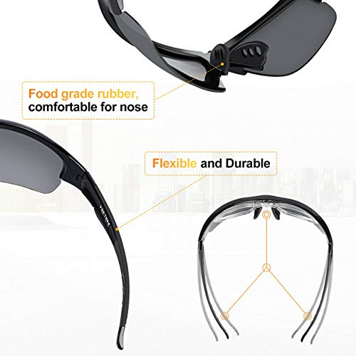 Polarized Sunglasses for Men Women - UV Protection TR90 Unbreakable Sports Sunglasses for Fishing Driving Cycling