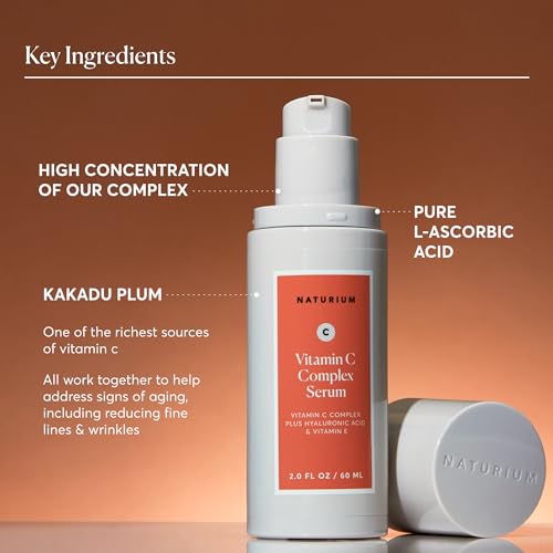 Image of Naturium Vitamin C Complex Face Serum Jumbo, Anti-Aging Facial Treatment with Hyaluronic Acid & Vitamin E, 2 oz