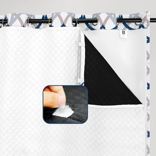 DriftAway 50×58 Quilted Thermal Soundproof Curtain Liner