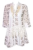 kleid naturseide  Italiatex Wunderschönes Kleid Tunika Natur Weiss Perlen Stickereien Spitze Volants 1001 Nacht