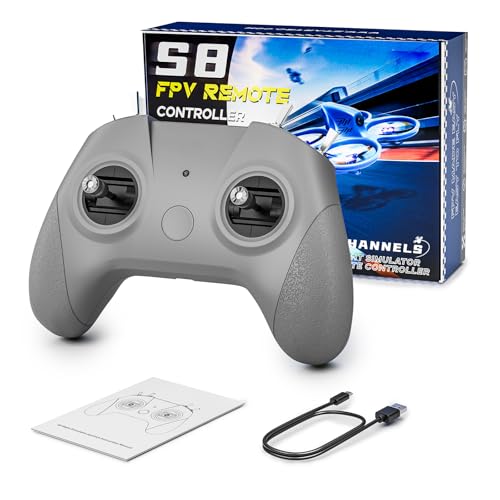 S8 Pro RC Simulador de vuelo remoto, 8 canales FPV Drone Juego Controlador para PhoenixRC/Realflight/FreeRider/DJI Virtual Flight, Type-C to Type-C/OTG, experiencia de entrenamiento de pilotos