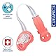 CURAPROX Baby Schnullerkette mit Clip, Schnullerband Stoff, Schnullerhalter, Pacifier holder with clip, BPA-frei, orange, 1 Stück, 10 g Curaprox Baby Schnullerhalter